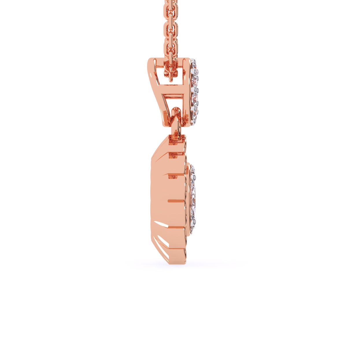 Blossom Round Diamond Halo Pendant