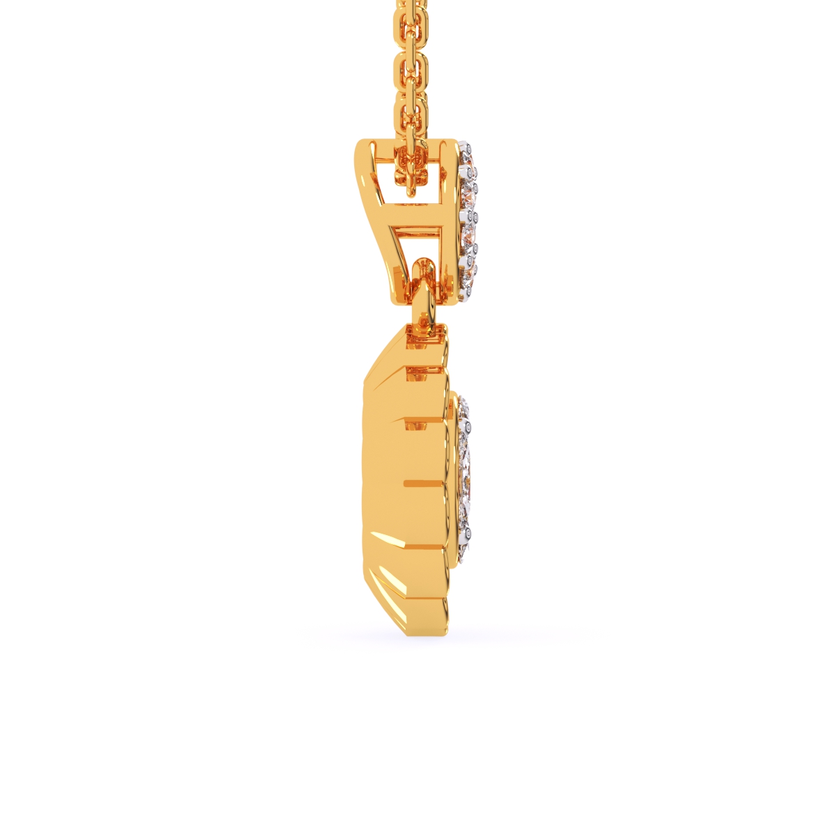 Blossom Round Diamond Halo Pendant