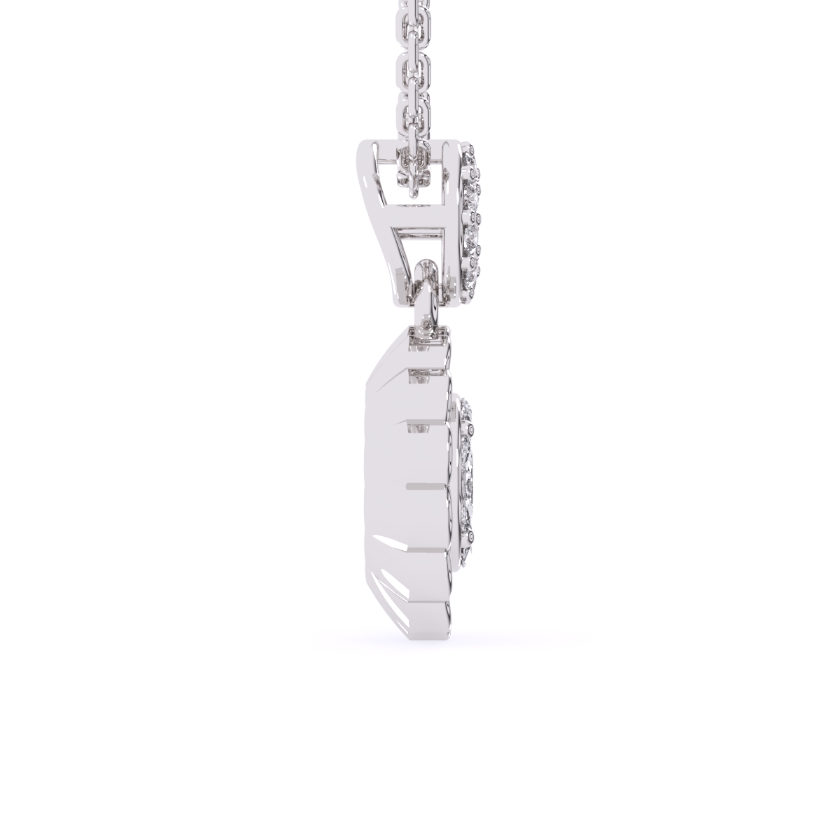 Blossom Round Diamond Halo Pendant