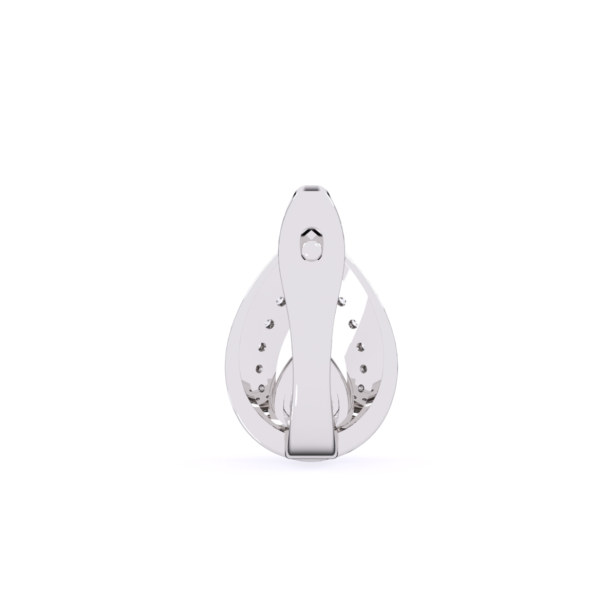 Pear Shape Stud Halo Diamond Earrings
