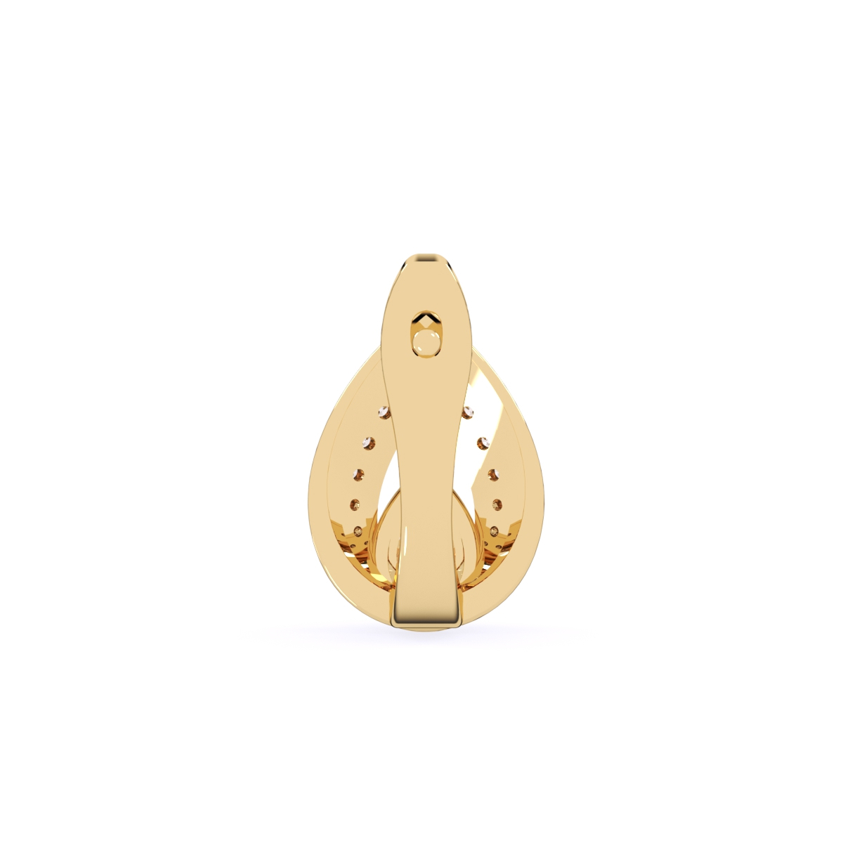 Pear Shape Stud Halo Diamond Earrings