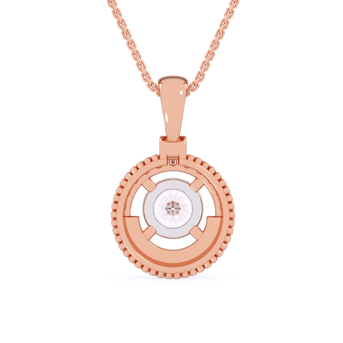 Fancy Round Lab Grown Pendant