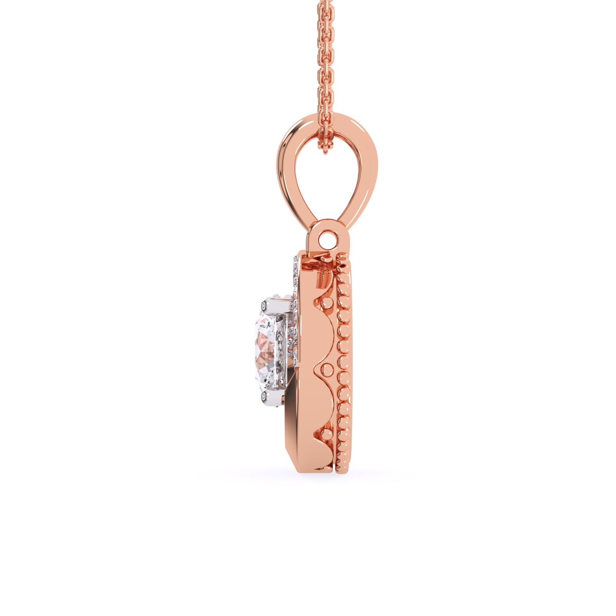 Fancy Round Lab Grown Pendant