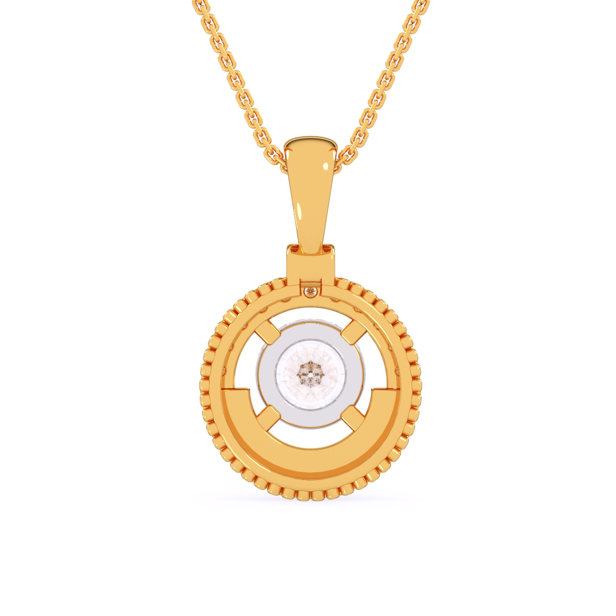 Fancy Round Lab Grown Pendant