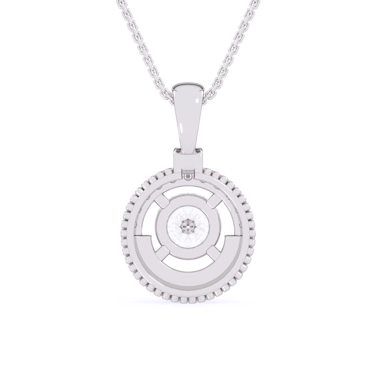 Fancy Round Lab Grown Pendant