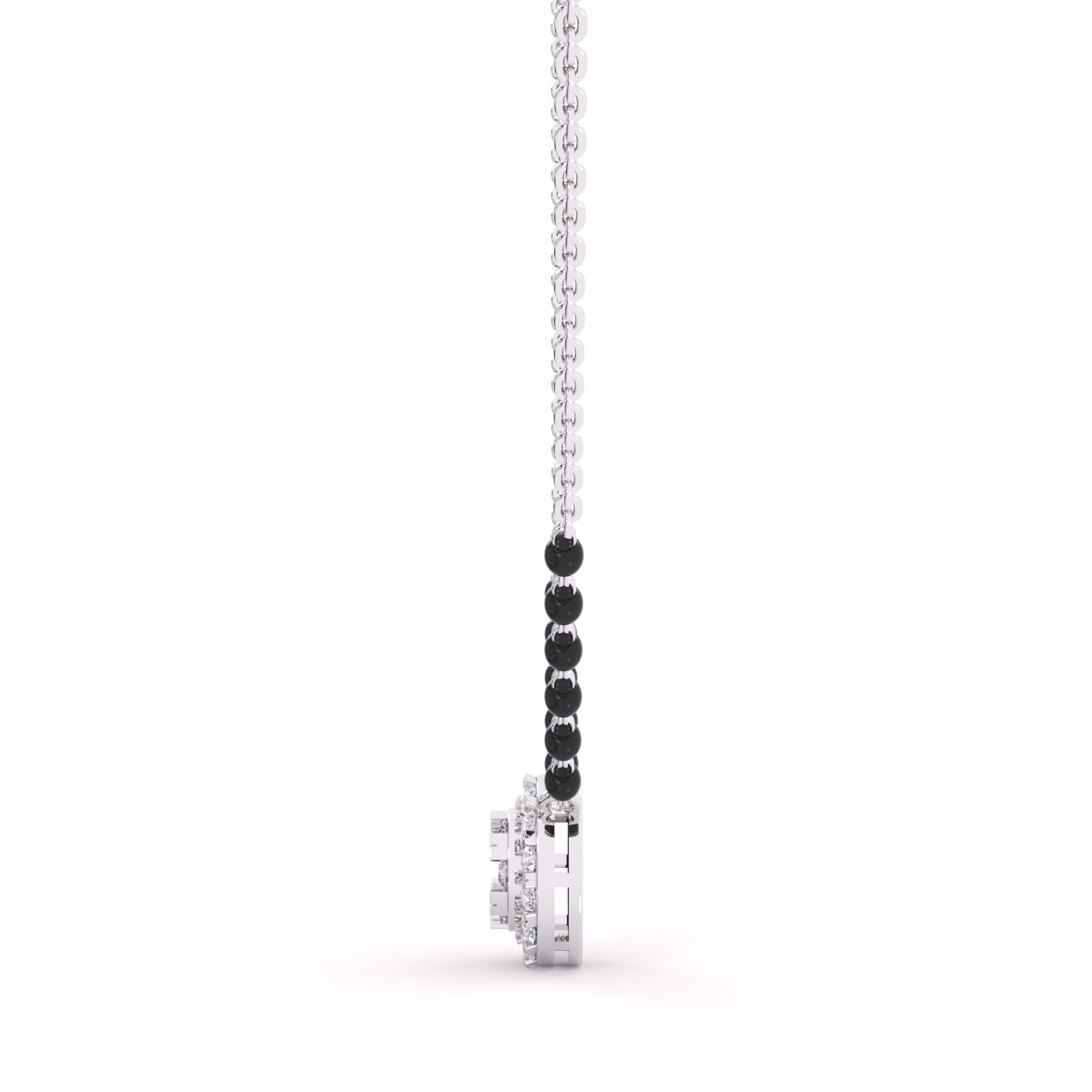 Round Cluster Modern Diamond Mangalsutra