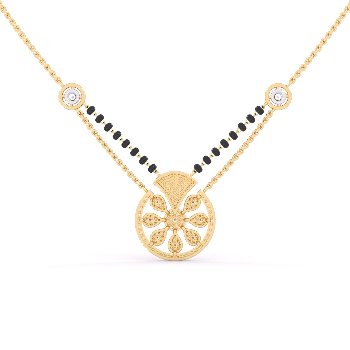 Classic Glimmering Round Diamond Mangalsutra