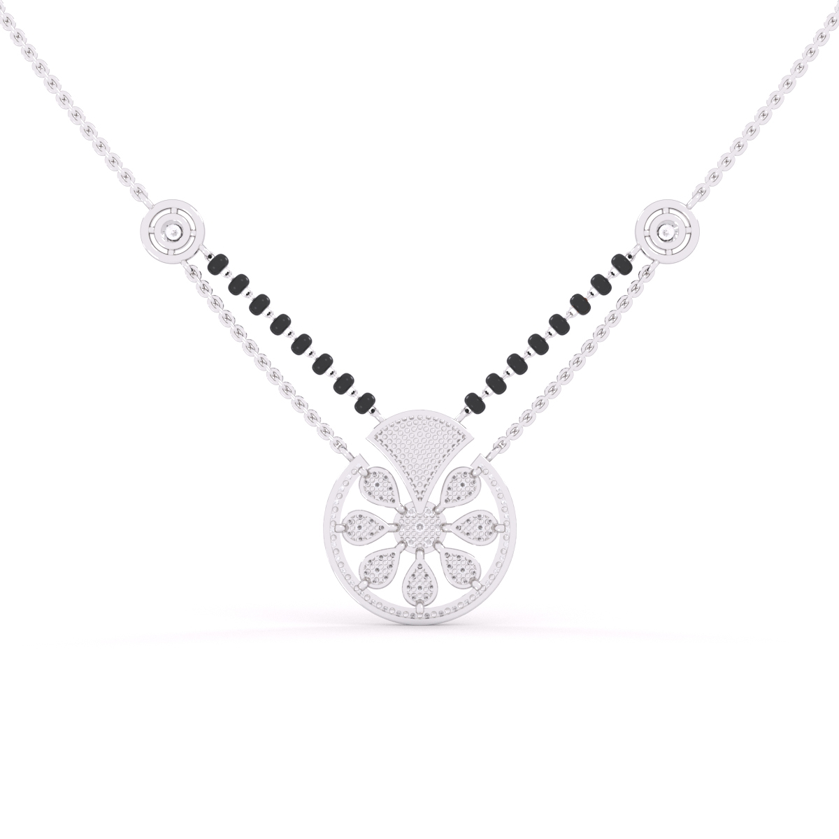 Classic Glimmering Round Diamond Mangalsutra