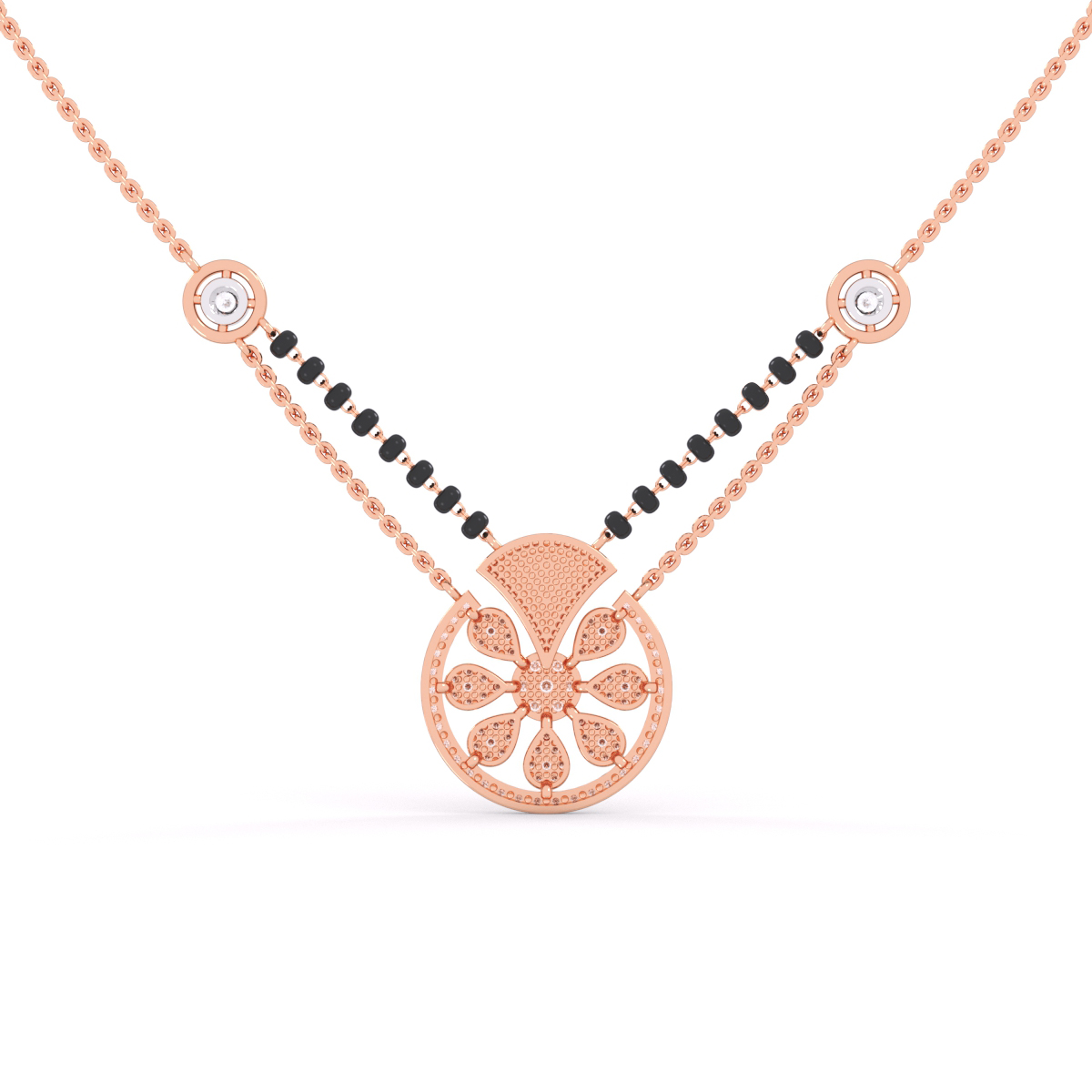 Classic Glimmering Round Diamond Mangalsutra