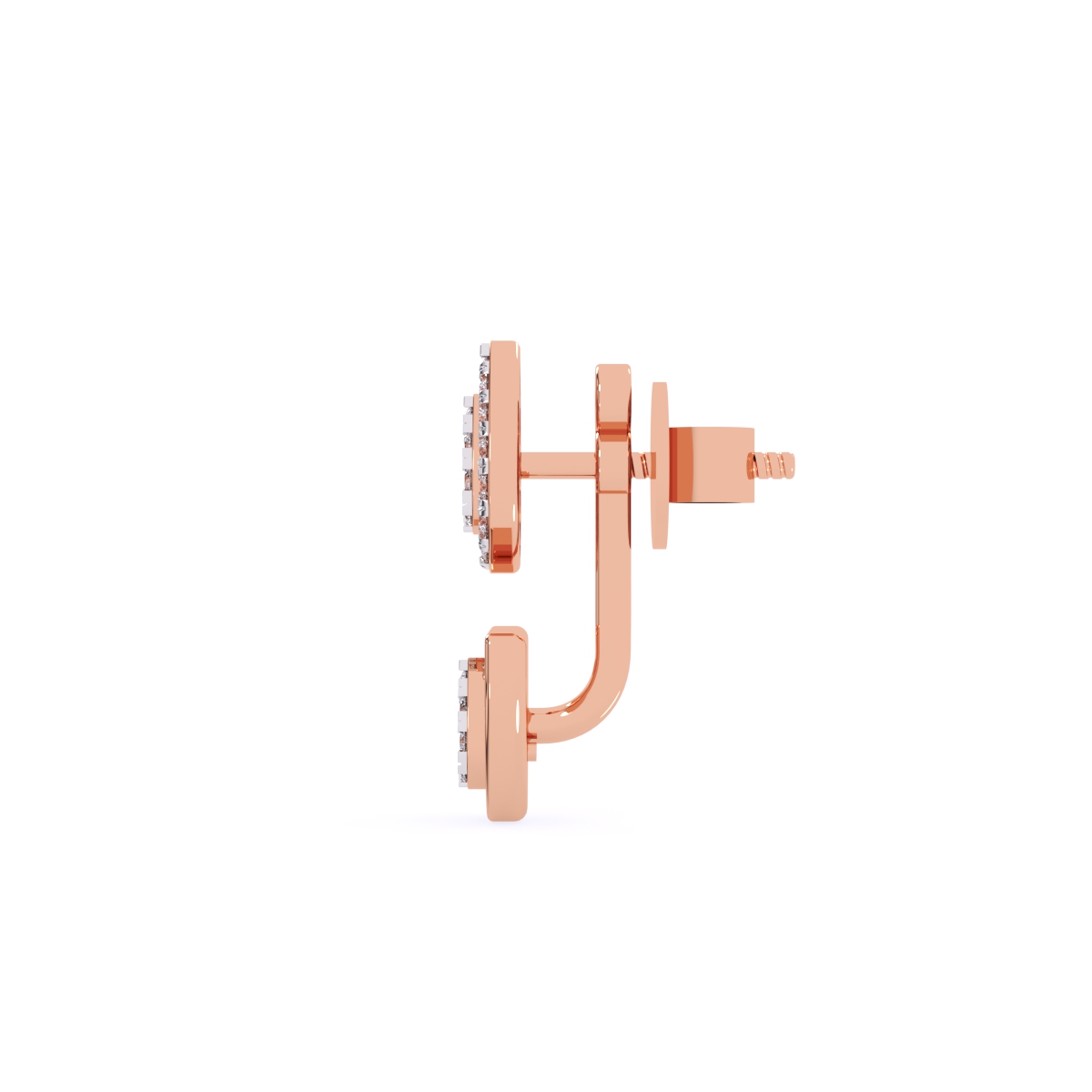 Pear Halo Lab Grown Diamond Droop Earrings