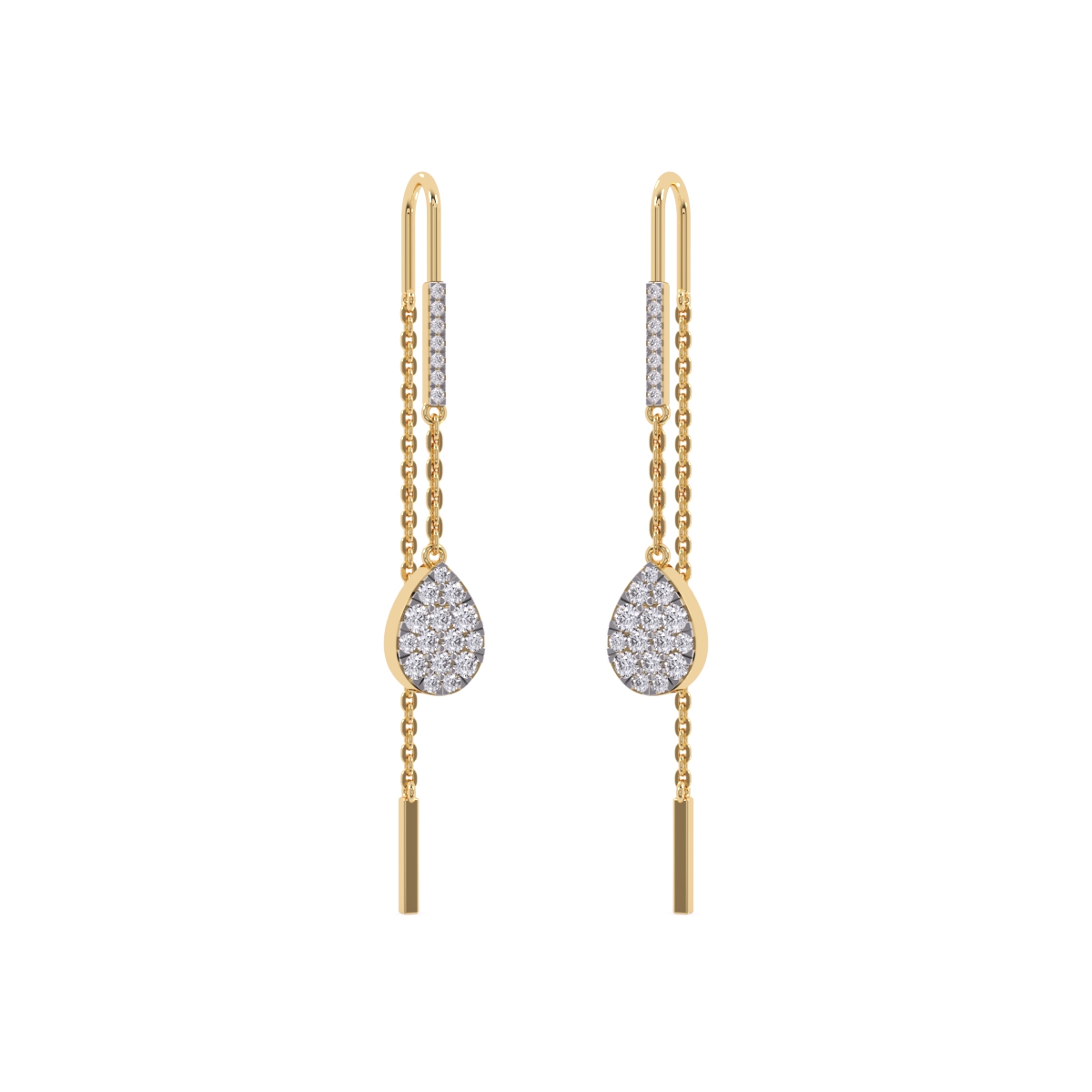 Shimmering Lab Grown Diamond Hoop Earrings