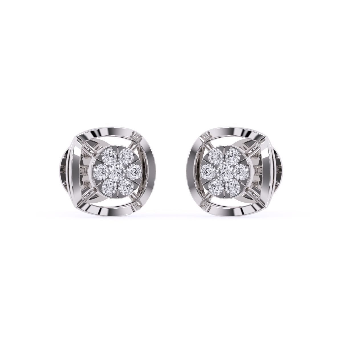 Lab Grown Diamonds Round Party Wear Diamond Earrings