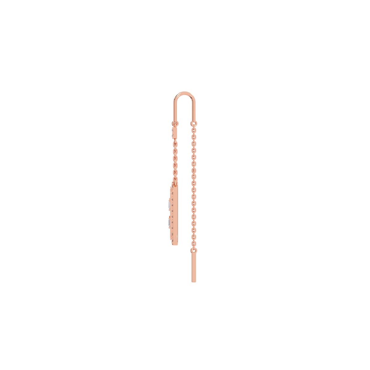 Stunning Rose Gold Crystal Dangler Earrings