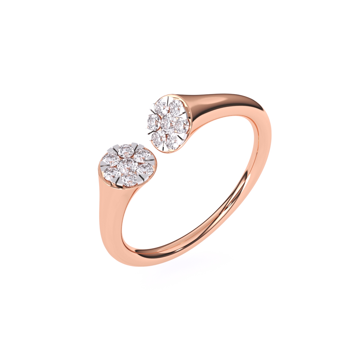 Open Gape Lab Grown Diamond Engagement Ring