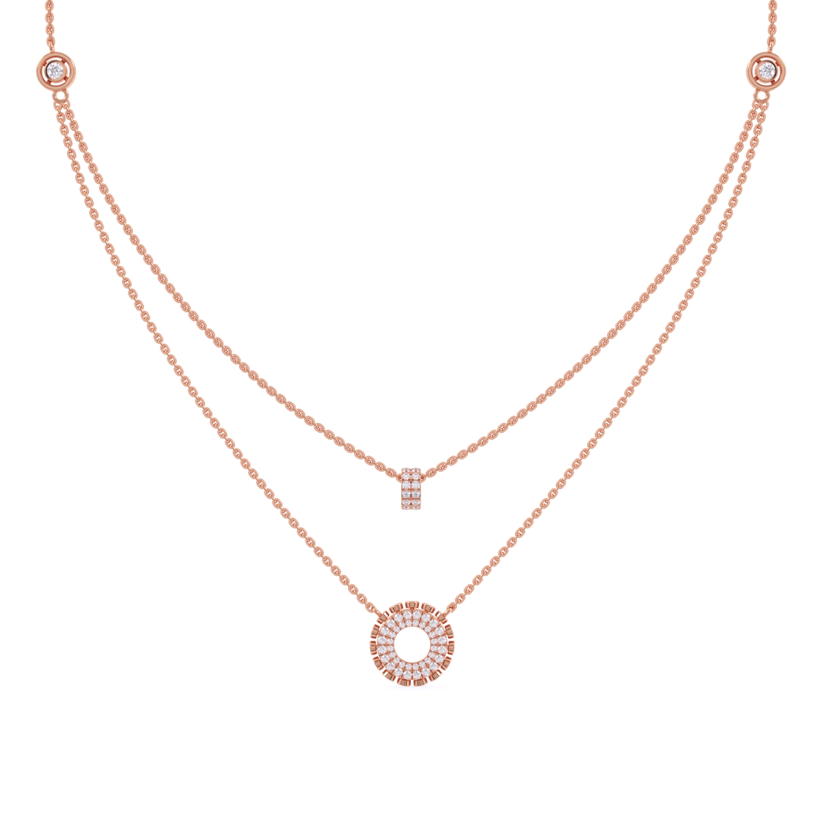 2 Layer Diamond Necklace
