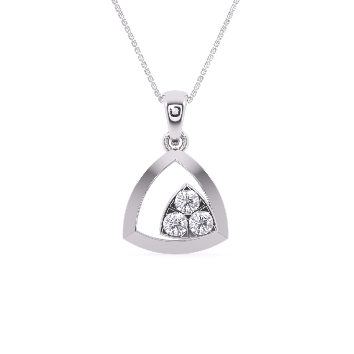 Daily Wear Trillion Shape Diamond Pendant