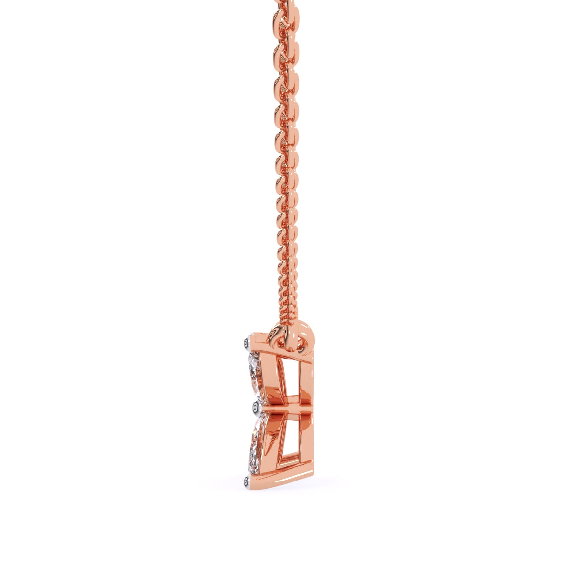 Dazzle Marquise Diamond Floral Charm Necklace