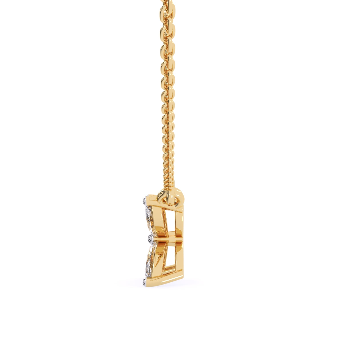 Dazzle Marquise Diamond Floral Charm Necklace