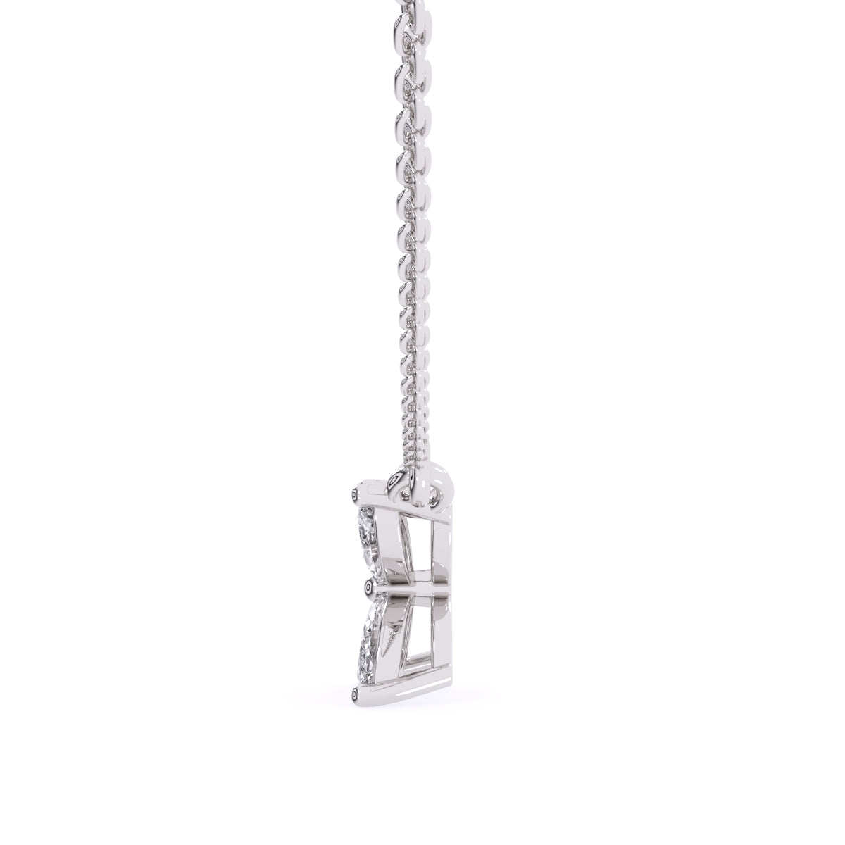 Dazzle Marquise Diamond Floral Charm Necklace