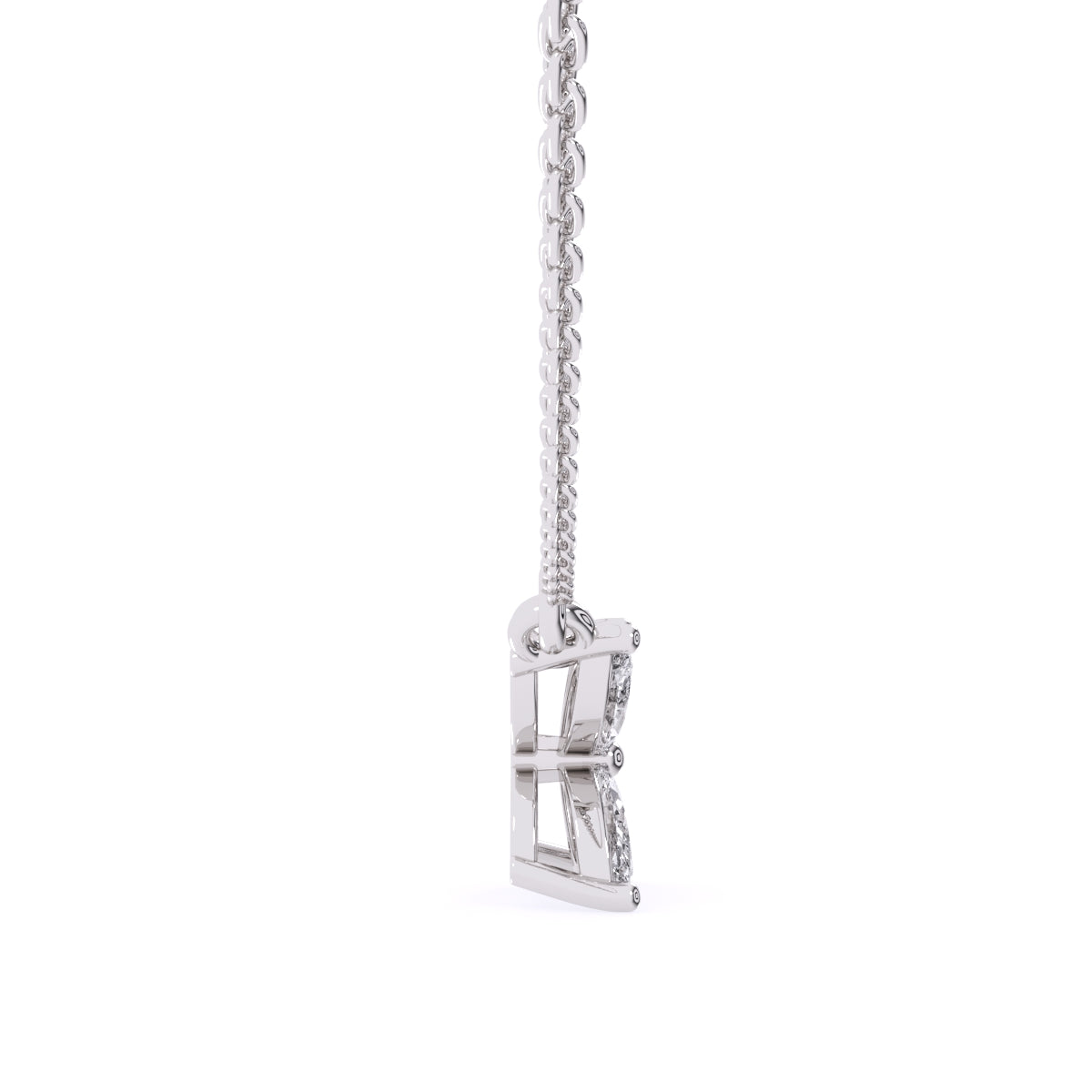 Dazzle Marquise Diamond Floral Charm Necklace