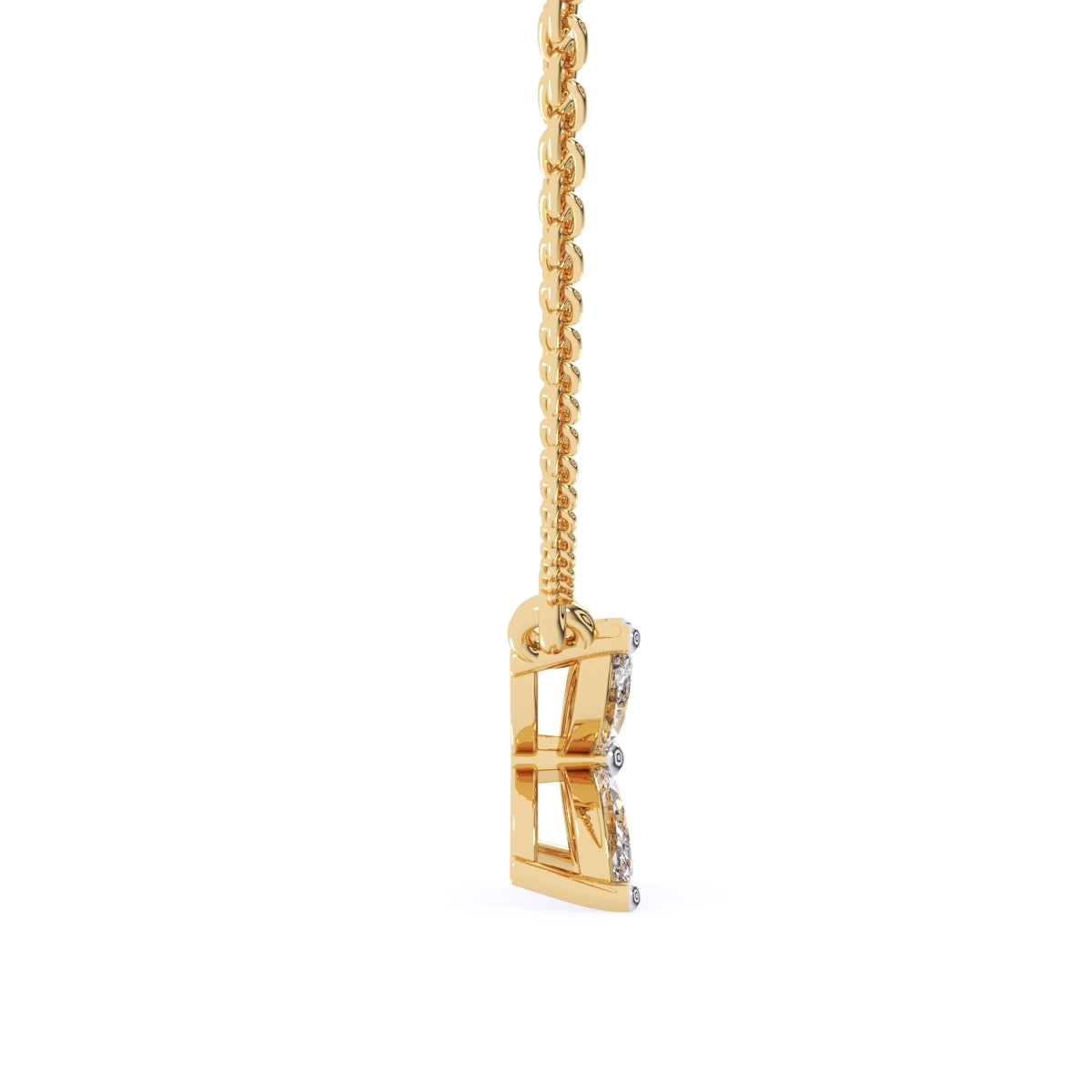 Dazzle Marquise Diamond Floral Charm Necklace