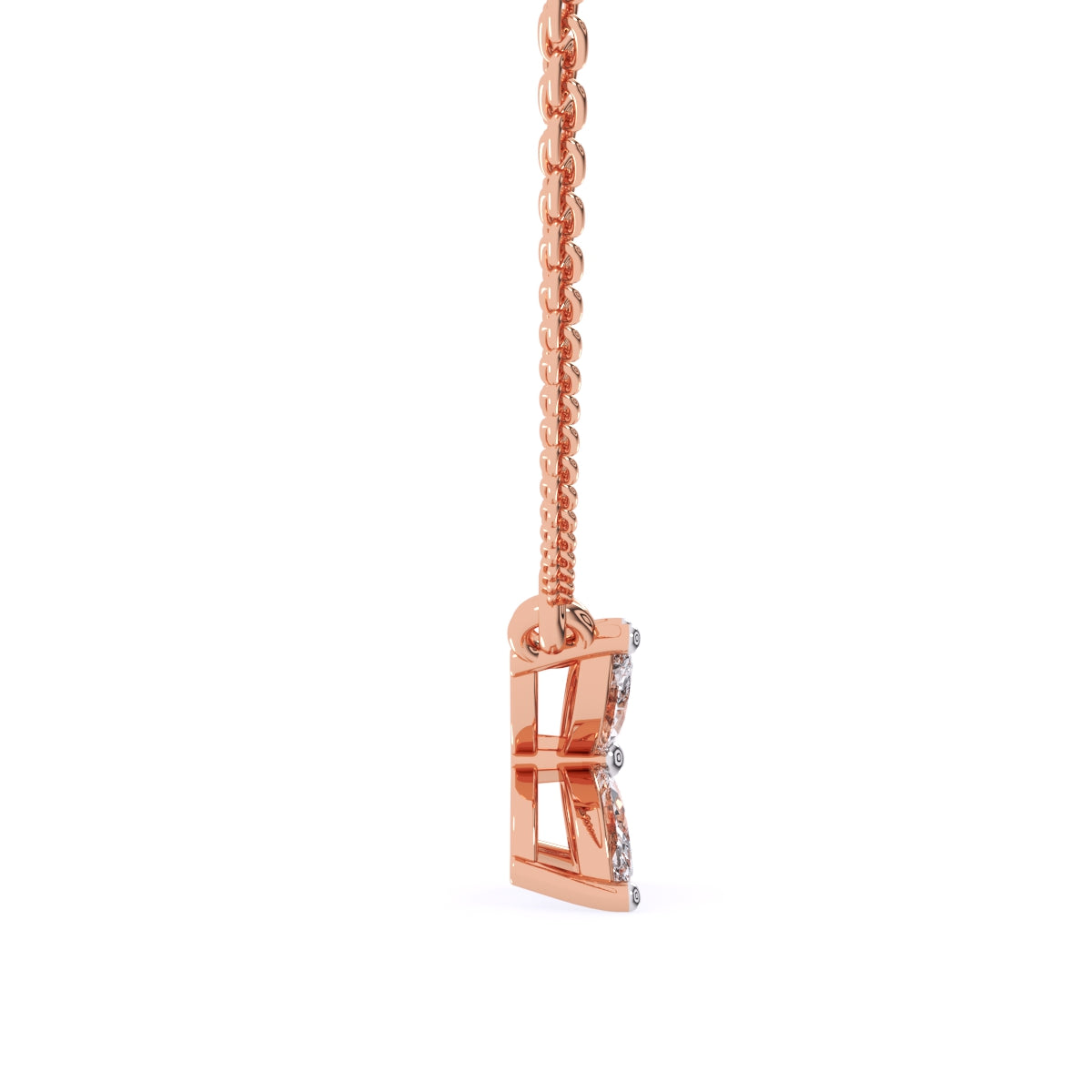 Dazzle Marquise Diamond Floral Charm Necklace