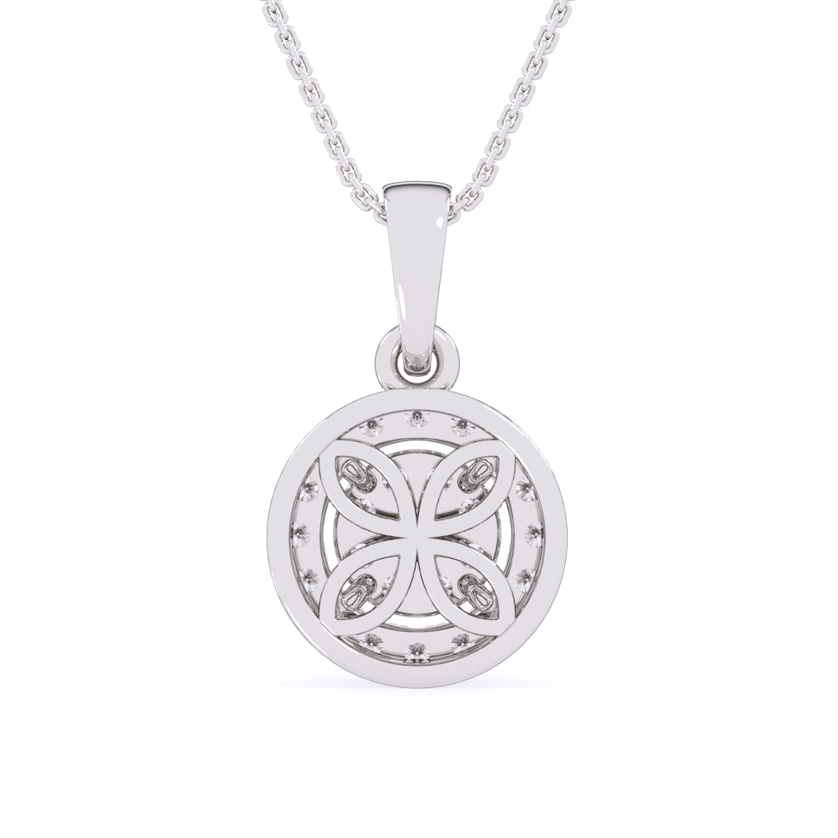 Designer Lab Grown Diamond Double Halo Pendant