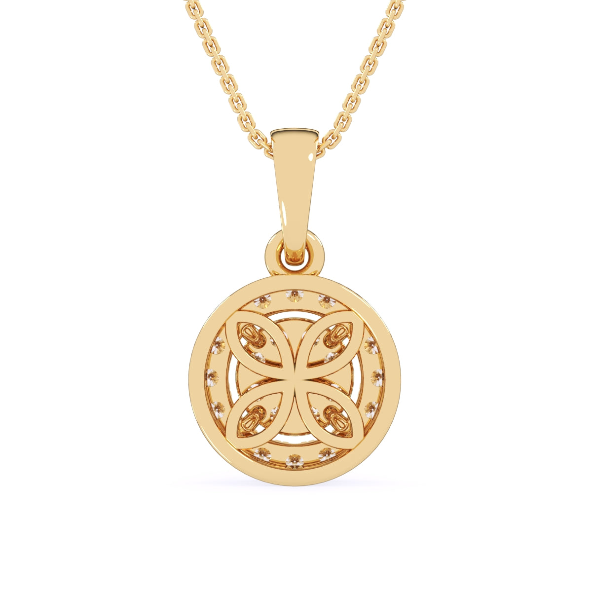 Designer Lab Grown Diamond Double Halo Pendant