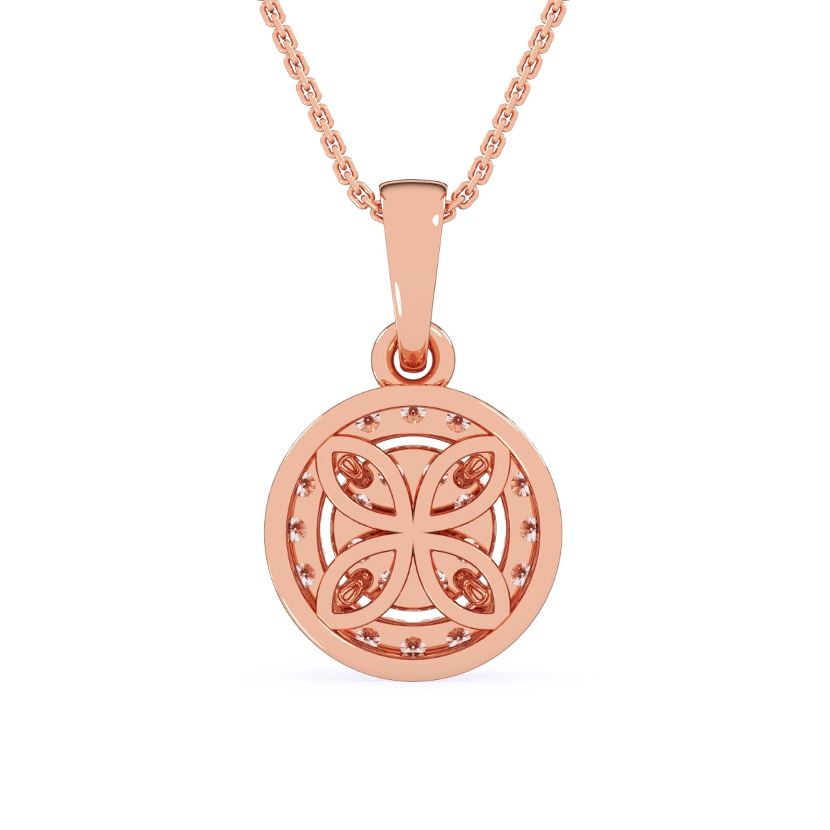 Designer Lab Grown Diamond Double Halo Pendant