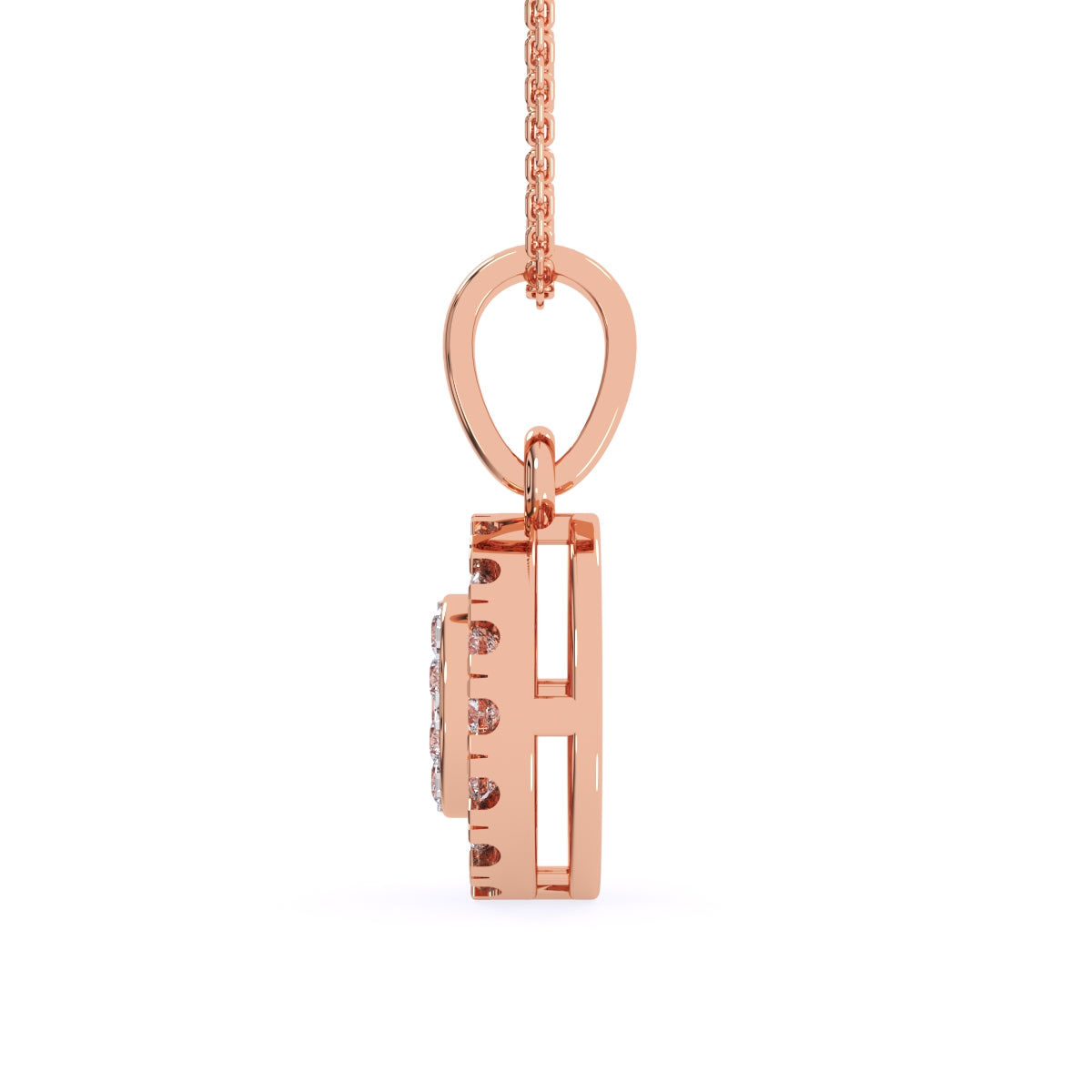 Designer Lab Grown Diamond Double Halo Pendant