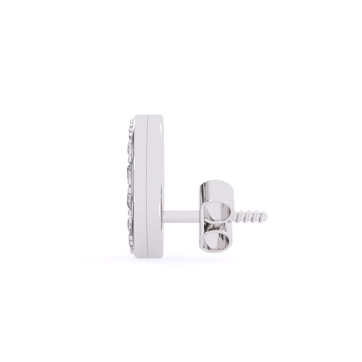 Dainty Round Lab Grown Diamond Open Circle Stud Earrings