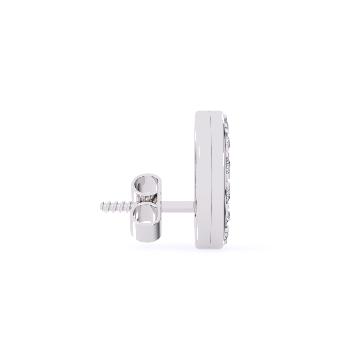 Dainty Round Lab Grown Diamond Open Circle Stud Earrings