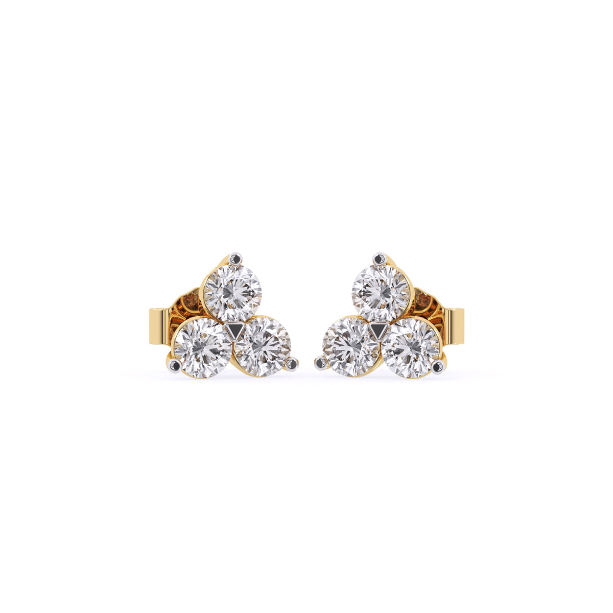 Trio Diamond Set Minimalist Studs For Girls