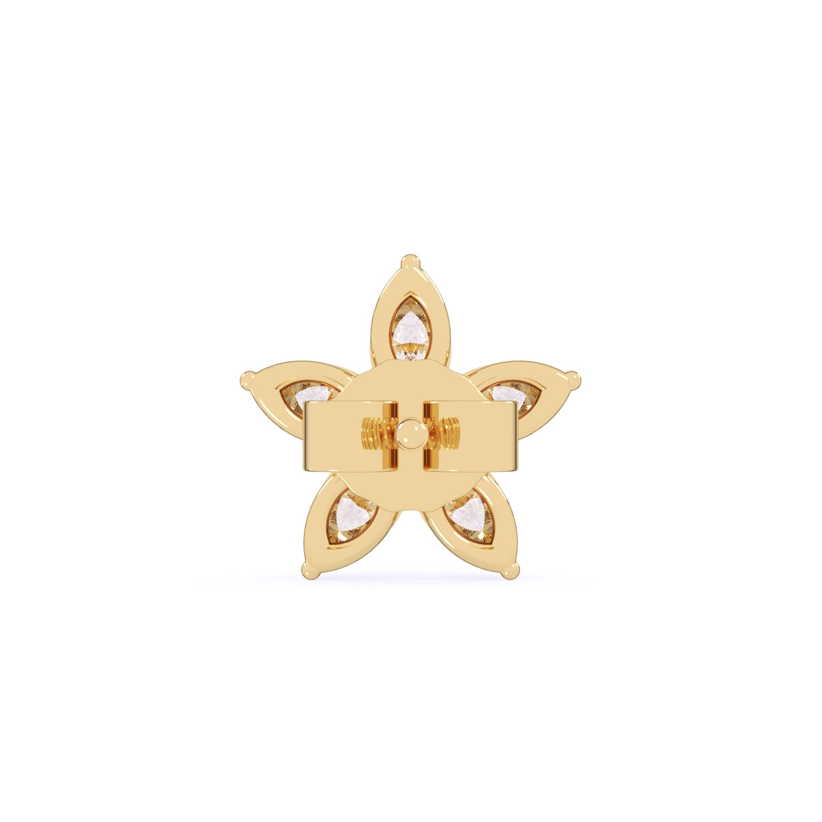 Fancy Floret Marquise Diamond Studs For Girls