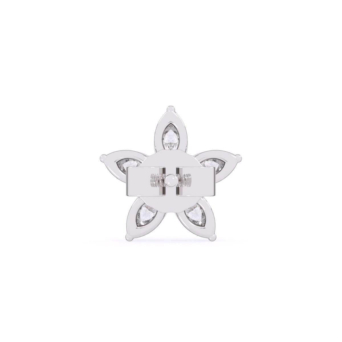Fancy Floret Marquise Diamond Studs For Girls