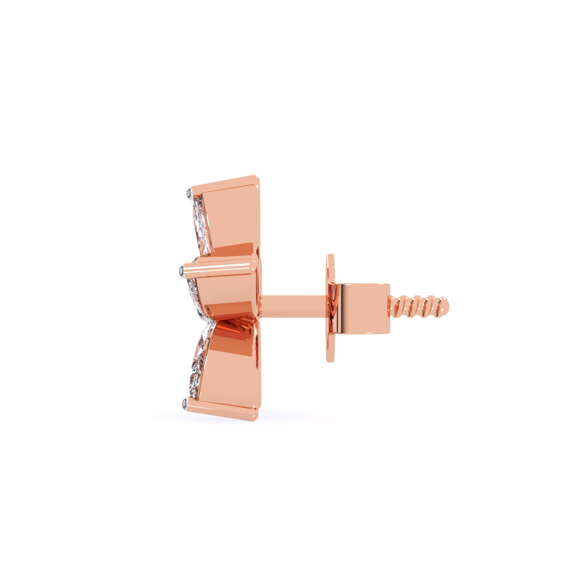 Fancy Floret Marquise Diamond Studs For Girls