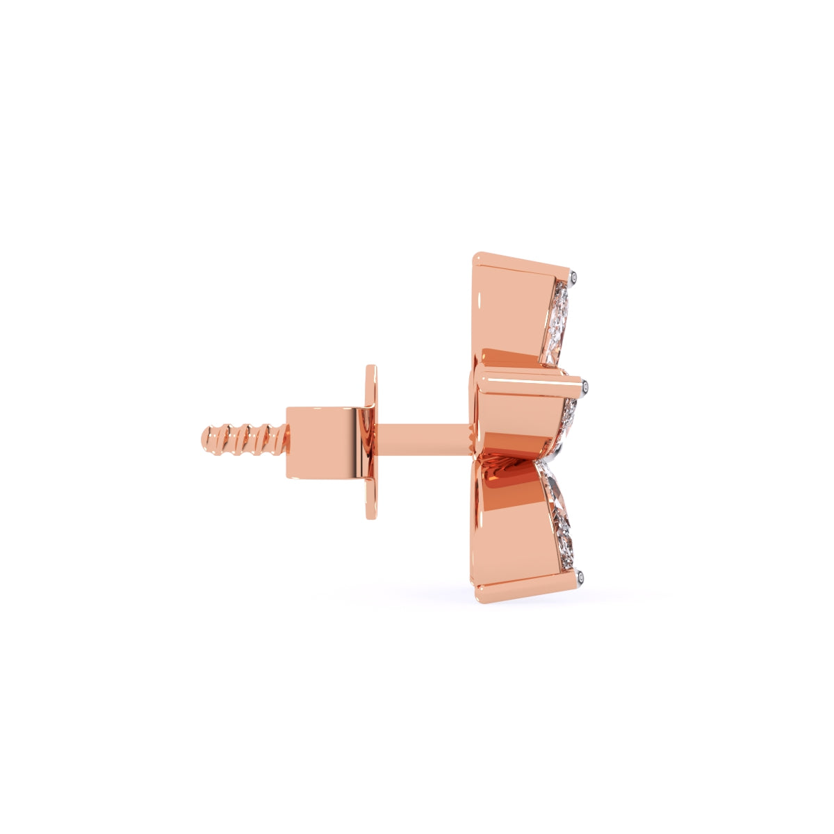 Fancy Floret Marquise Diamond Studs For Girls