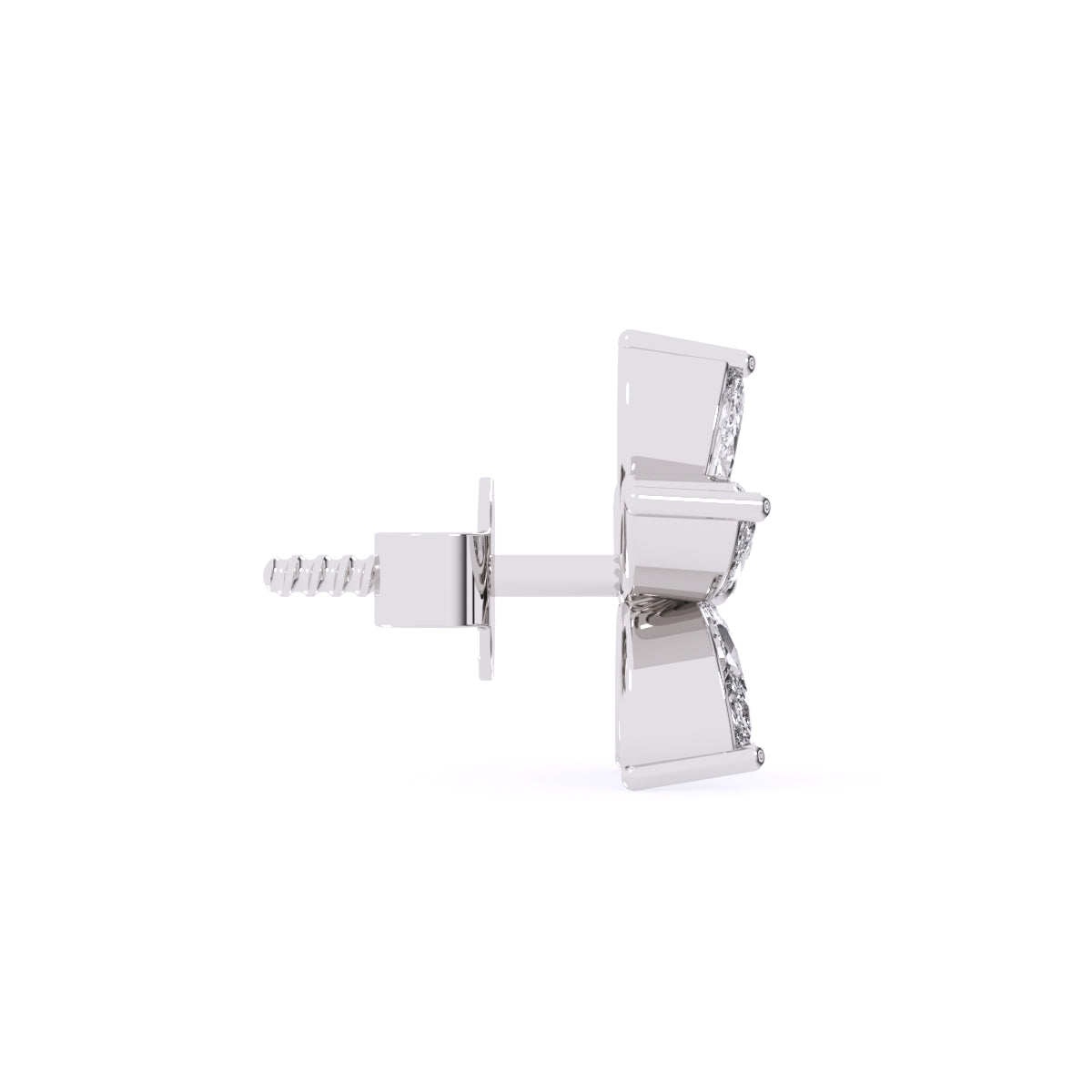 Fancy Floret Marquise Diamond Studs For Girls