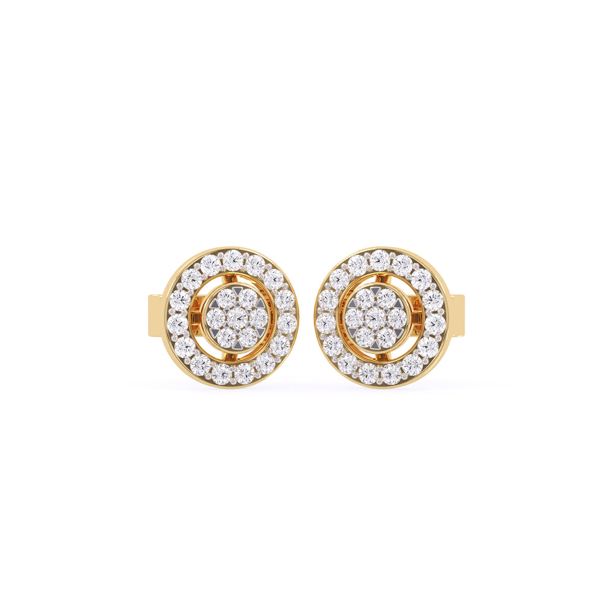 Lab Grown Diamond Cluster Halo Elegant Studs