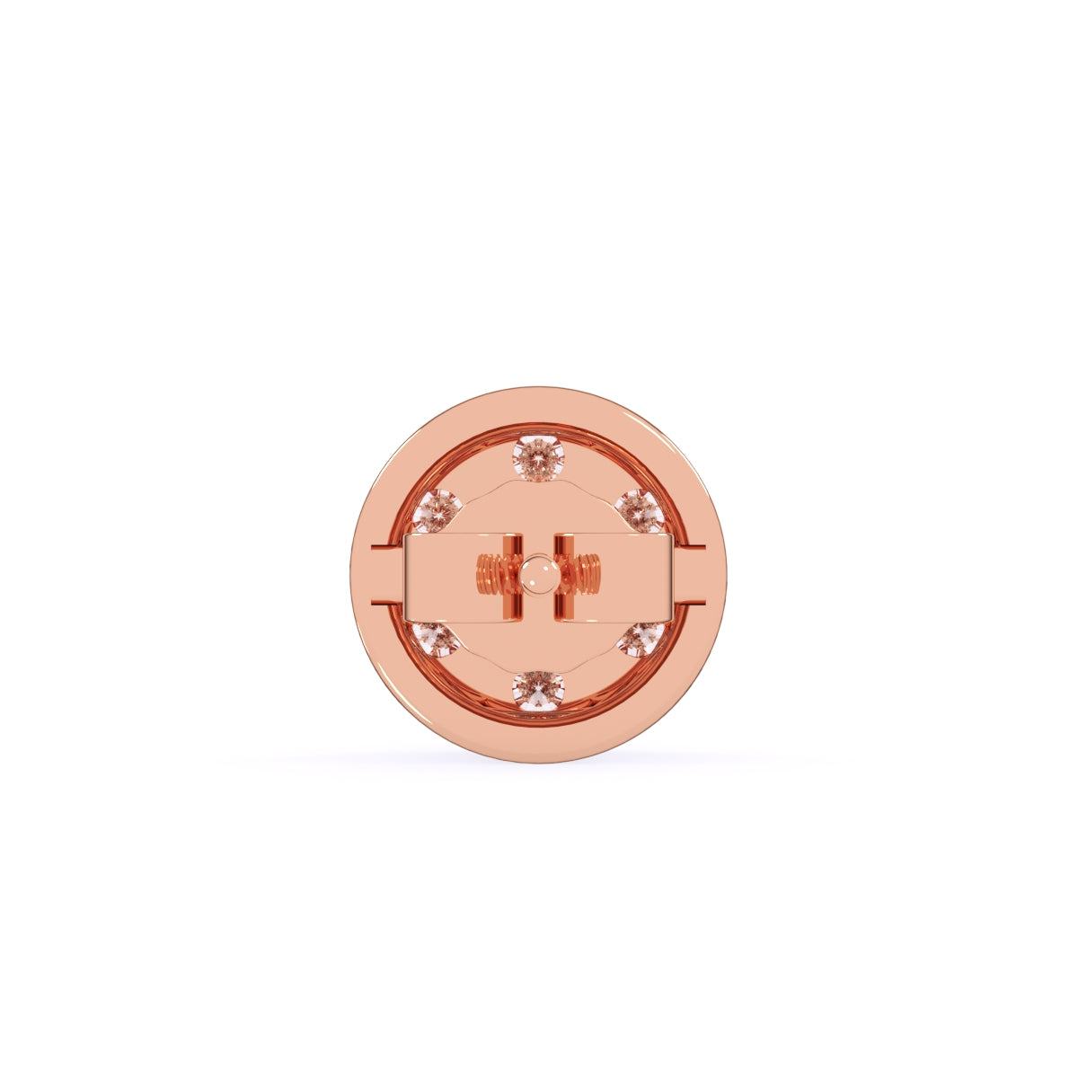 Modern Round Diamond Circular Dainty Studs