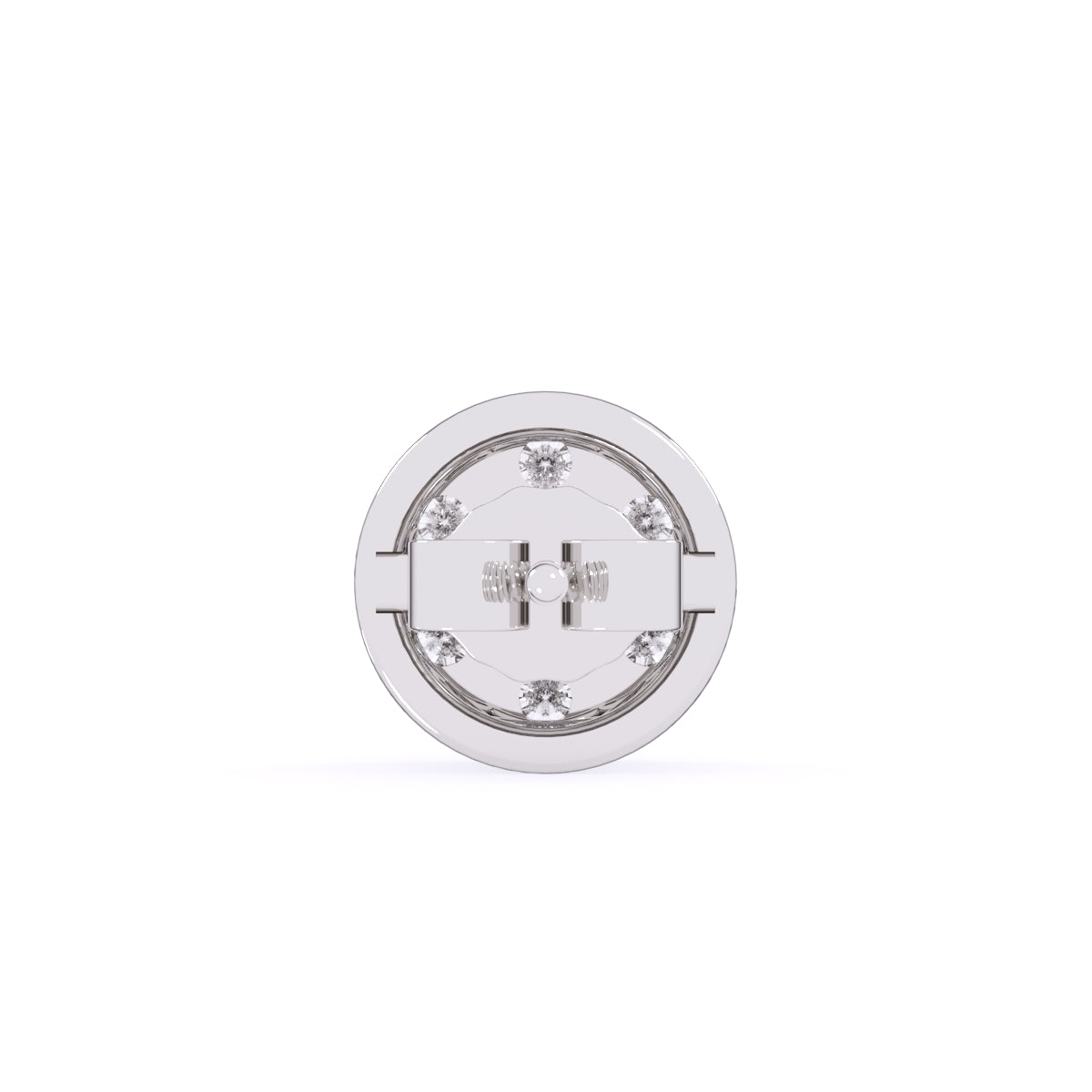 Modern Round Diamond Circular Dainty Studs
