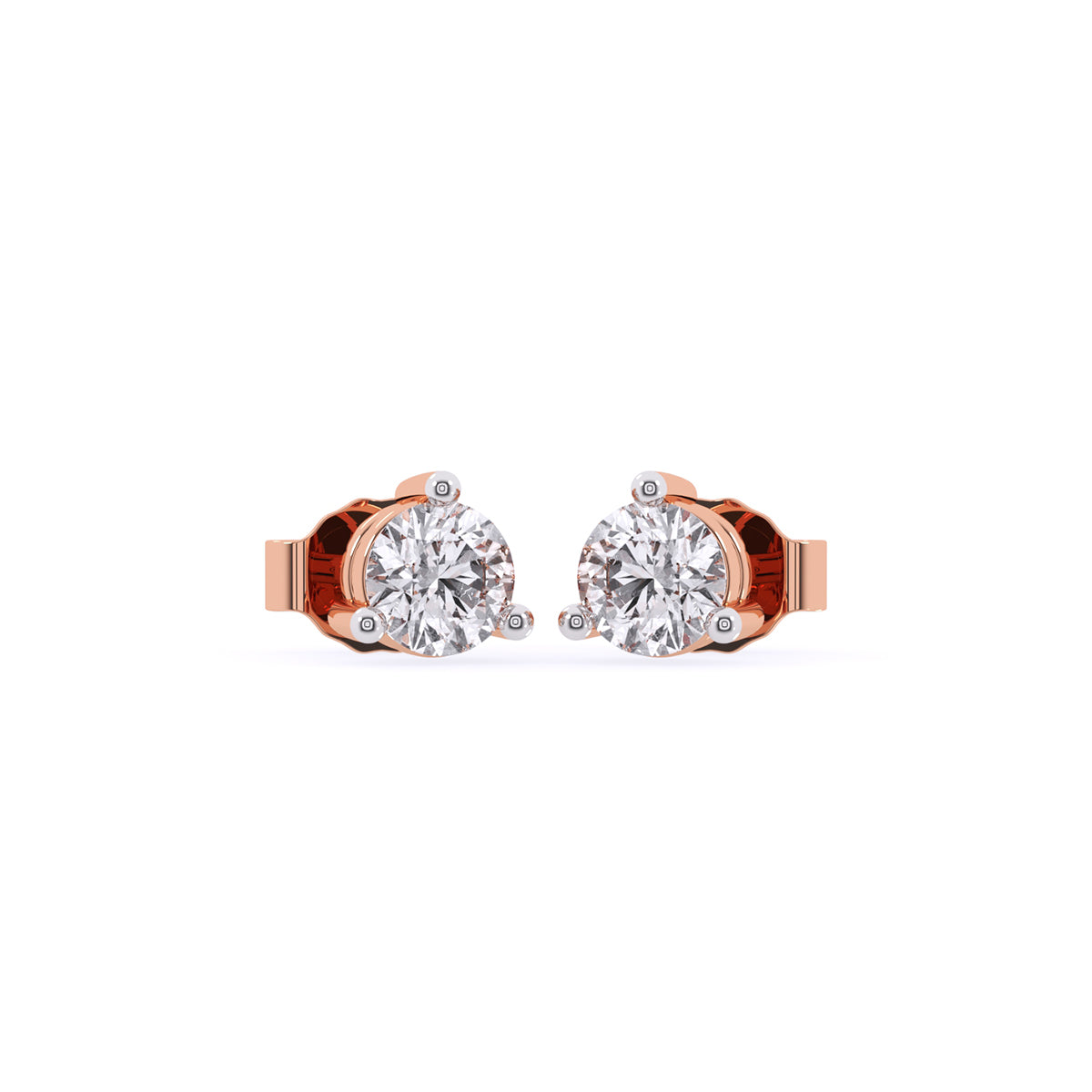 Forever One Round Diamond Solitaire Studs