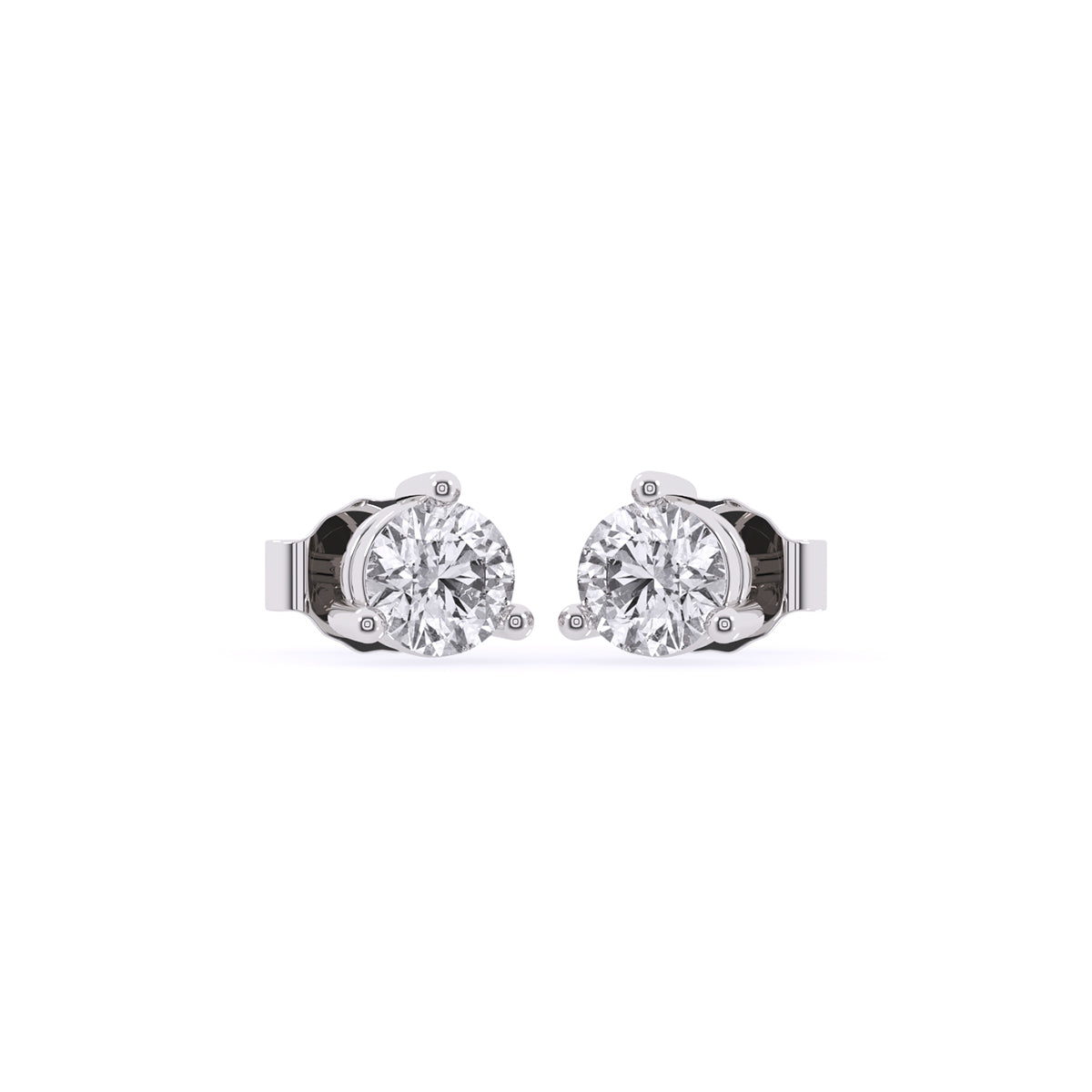 Forever One Round Diamond Solitaire Studs