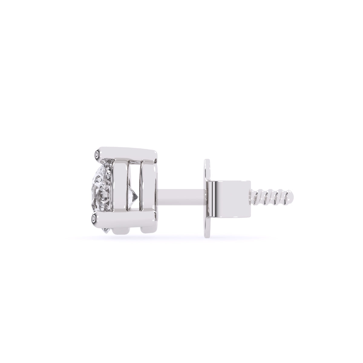 Forever One Round Diamond Solitaire Studs
