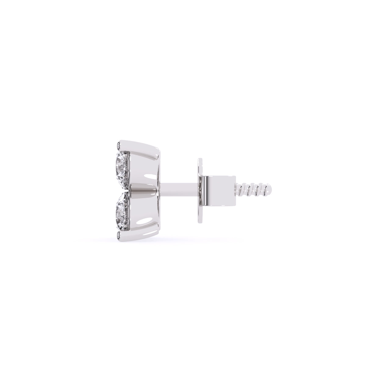 Four Lab Grown Diamond Clover Studs In Rose Gold