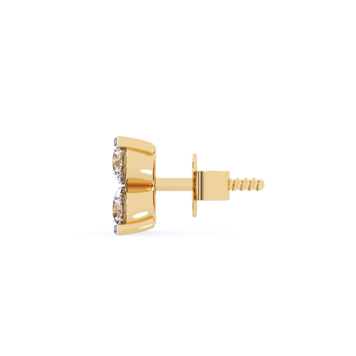 Four Lab Grown Diamond Clover Studs In Rose Gold