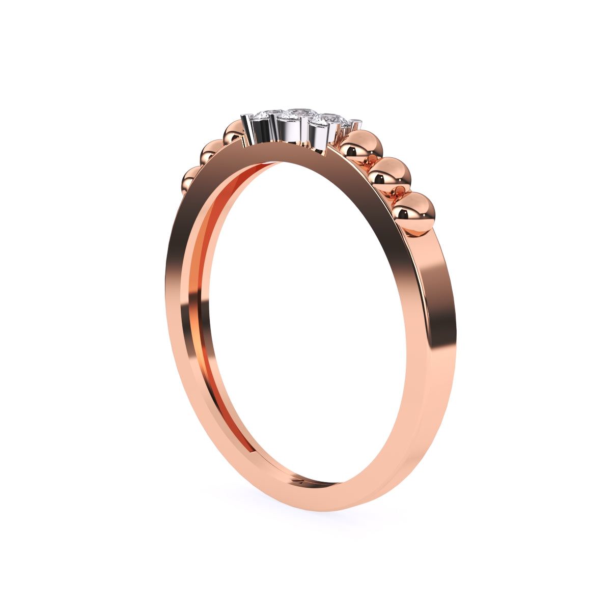 Lavish Three Stone Lab Grown Diamond Band