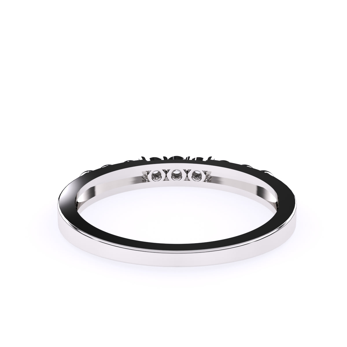 Lavish Three Stone Lab Grown Diamond Band