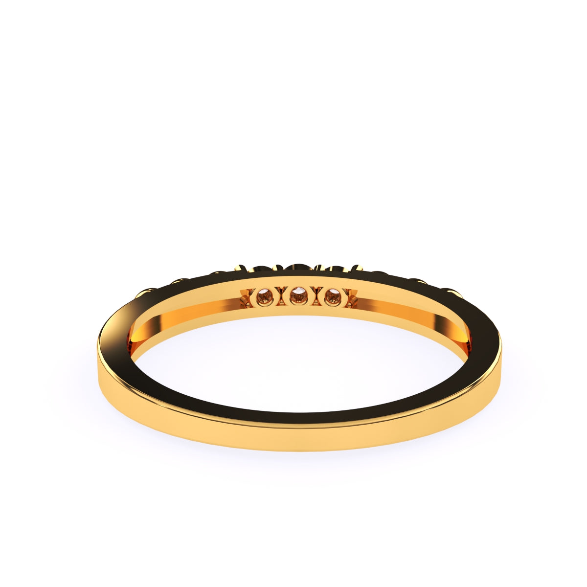 Lavish Three Stone Lab Grown Diamond Band
