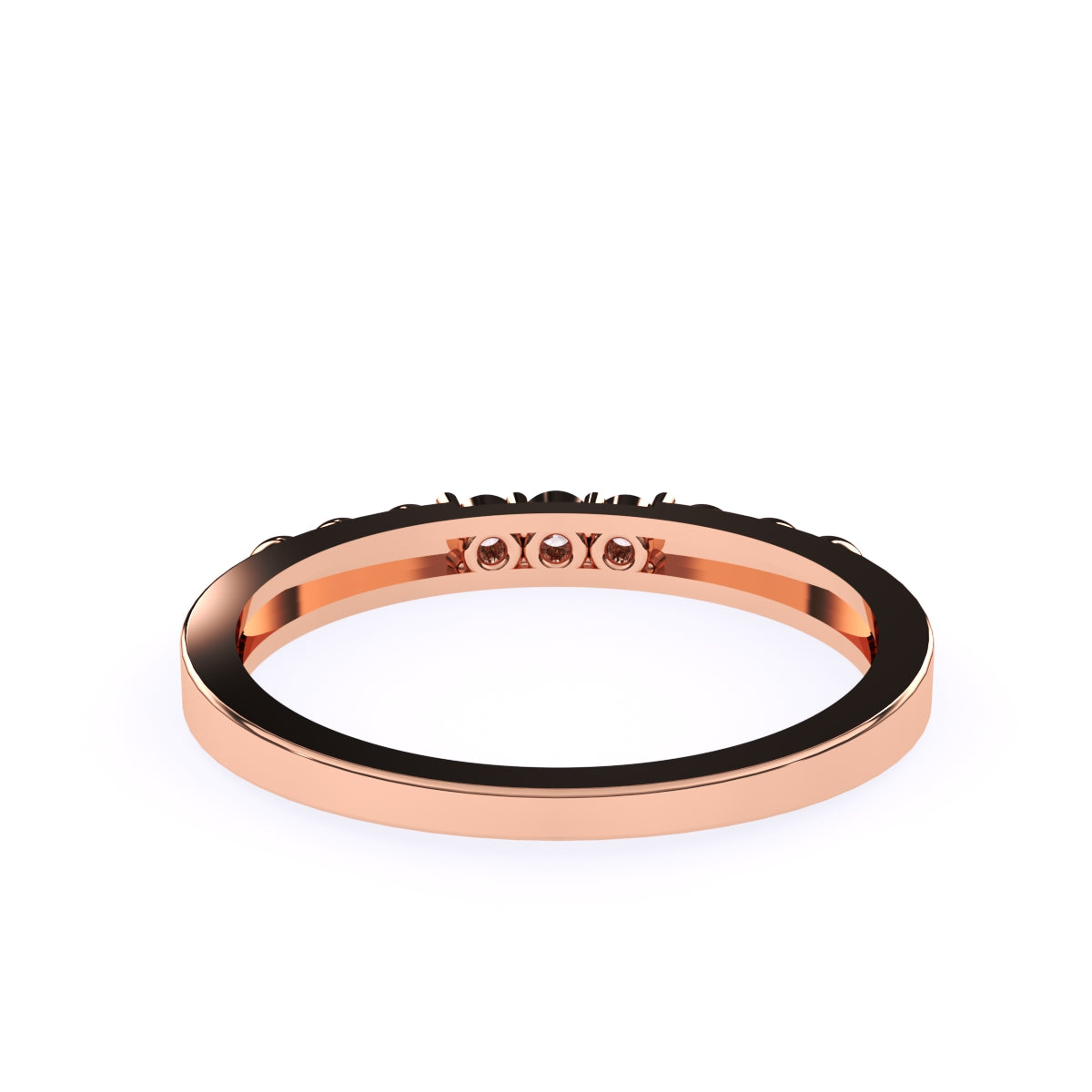 Lavish Three Stone Lab Grown Diamond Band